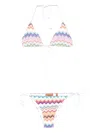 Missoni Chevron-pattern Tie Bikini In White