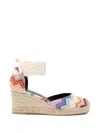 Missoni Chevron-pattern Tie Espadrilles In Multi