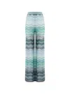 Missoni Chevron-pattern Trousers In Blue