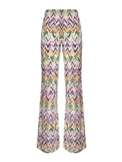 Missoni Chevron-pattern Trousers In Multi