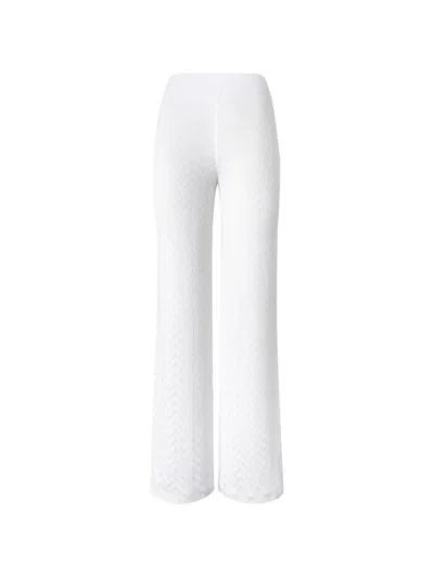 Missoni Chevron-pattern Trousers In White