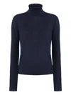 Missoni Chevron-pattern Turtleneck Sweater In Blue