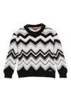 Missoni Chevron-pattern Wool-blend Sweater In White