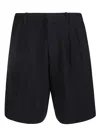 Missoni Zigzag Pattern Concealed Shorts In Blue Navy And White