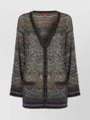 Missoni Chevron Patterned Button Cardigan In Multi
