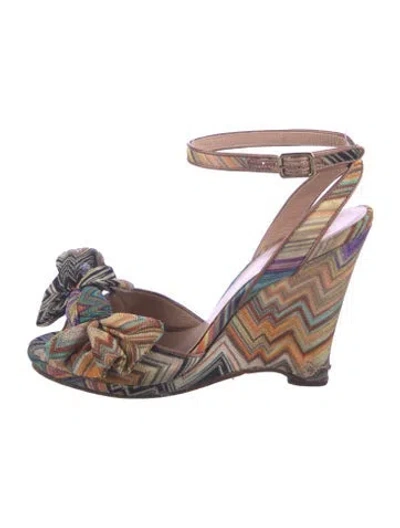 Pre-owned Missoni Chevron Patterned Sandals