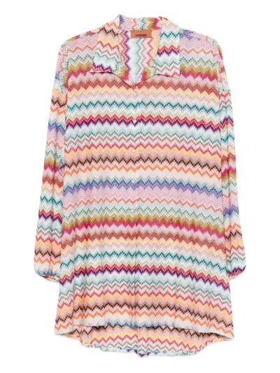 Missoni Chevron-patterned Shirt In Neutral