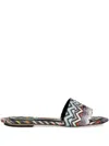 MISSONI CHEVRON-PATTERNED SLIDES