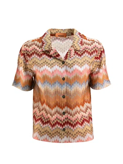 Missoni Chevron-patternerd Shirt In Neutral