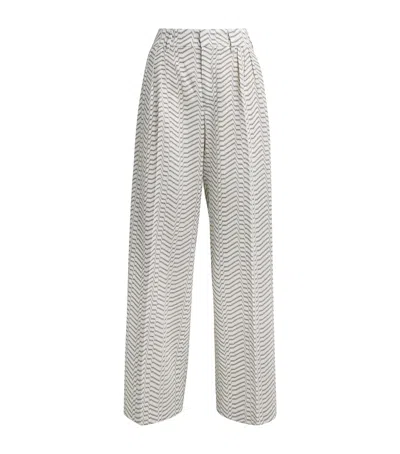 Missoni Chevron Pleated Wide-leg Trousers
