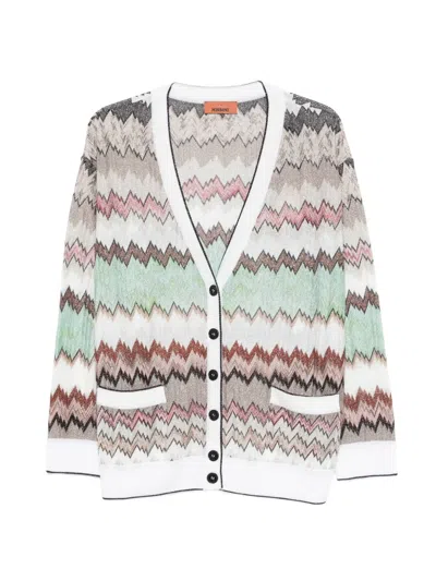 Missoni Chevron Pocket Cardigan In Multi