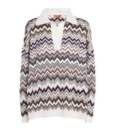 Missoni Chevron Polo Shirt In Multi