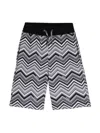 Missoni Chevron-print Bermuda Shorts In Black