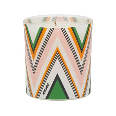 MISSONI CHEVRON PRINT GLASS SCENTED CANDLE HOME