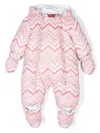 Missoni Chevron-print Snowsuit In 粉色