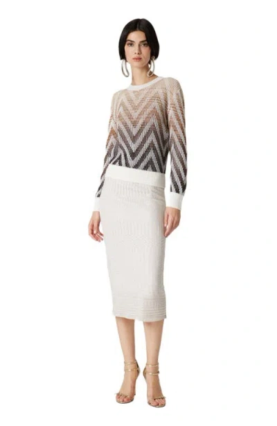 Missoni Ribbed Wool And Cotton-blend Sweater In Brown