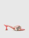 Missoni Chevron Sandals With Heel And Leather Trims