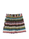Missoni Textured Zigzag Shorts Elastic Waistband In Multi