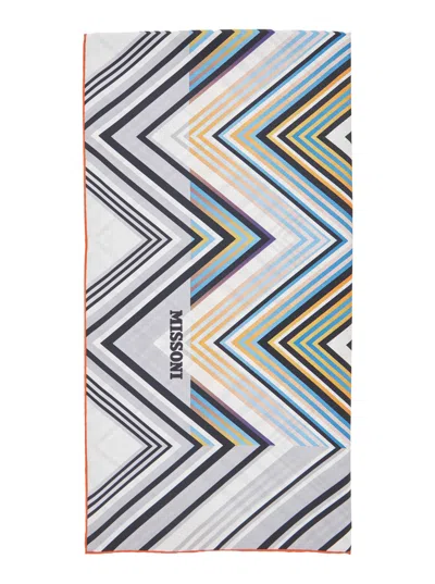 Missoni Chevron Silk Scarf In Multi