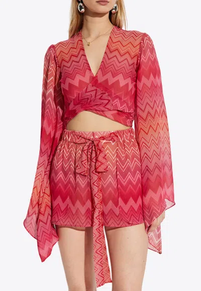 Missoni Chevron Silk Tied Top