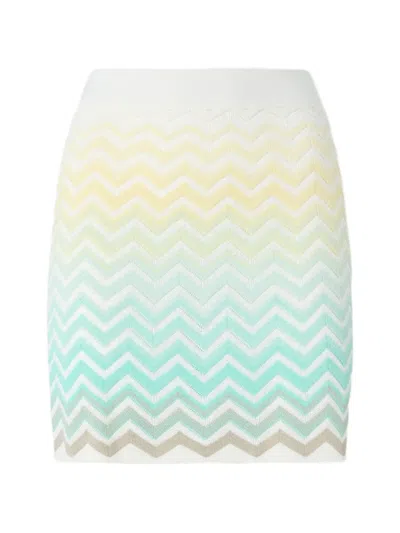 Missoni Chevron Skirt In Green