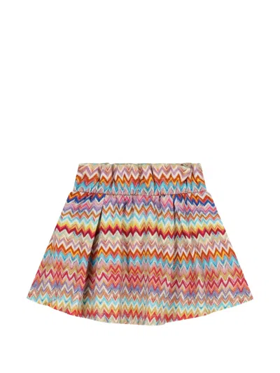 Missoni Kids' Chevron Skirt In Red