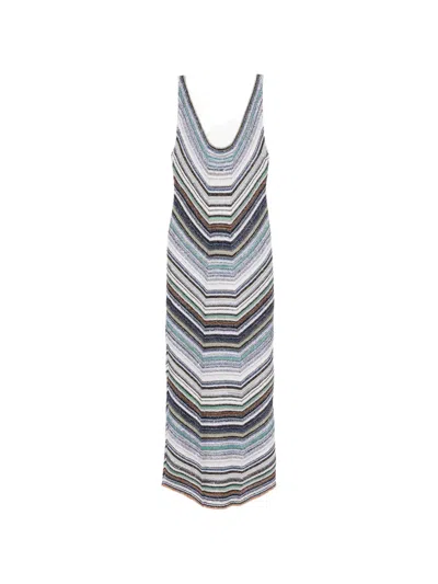 Missoni Chevron Sleeveless Maxi Dress In Multi