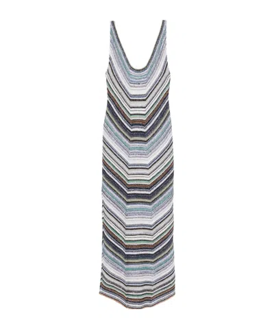 Missoni Chevron Sleeveless Maxi Dress In Multi