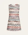 Missoni Zigzag Stripe Sleeveless Knit Minidress In Multi