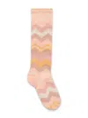 Missoni Chevron Socks In Pink