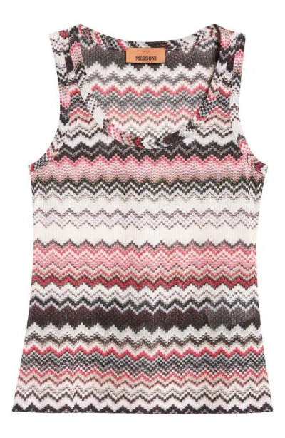 Missoni Multicolor Top With Pink And Black Design