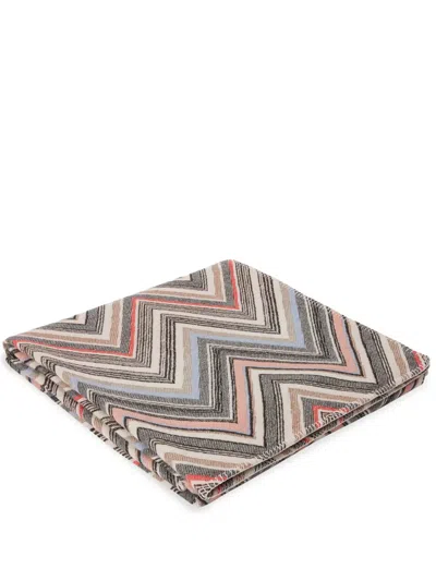 MISSONI CHEVRON STRIPED WOOL BLANKET