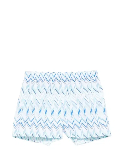 Missoni Babies' Chevron Swim Shorts In White