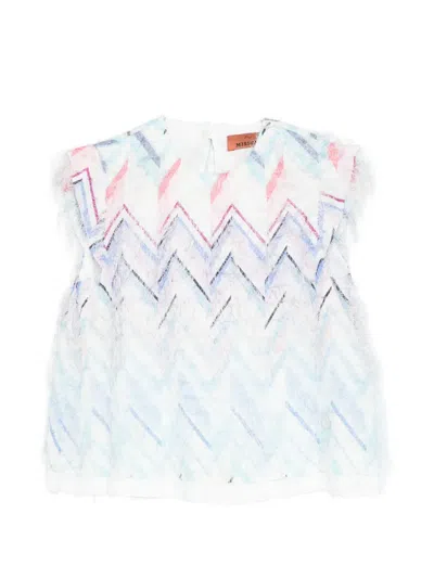 Missoni Kids' Chevron Tank Top In White