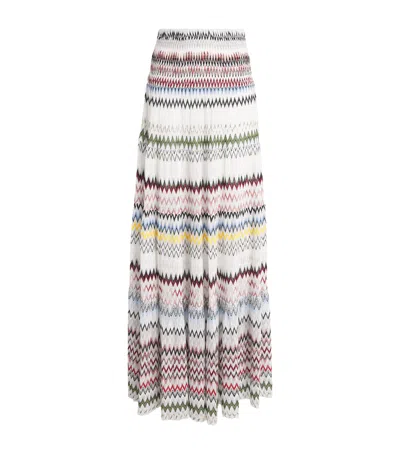 Missoni Chevron Tiered Maxi Skirt In Multi