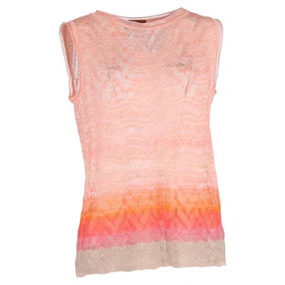 Missoni Chevron Top In Multicolor Rayon