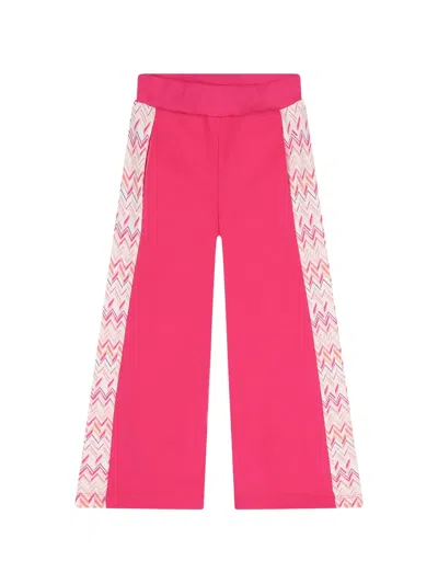 Missoni Kids' Chevron Trousers In Pink