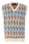 Missoni Zigzag Pattern Sleeveless V-neck Vest In Multi