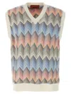 Missoni Zigzag Pattern Sleeveless V-neck Vest