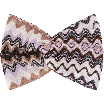 Missoni Chevron Viscose Headband In Multi