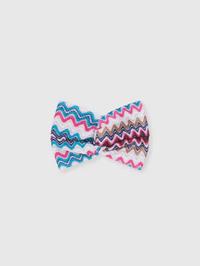 Missoni Chevron Viscose Headband In Multicoloured