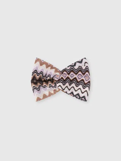 Missoni Chevron Viscose Headband In Multicoloured