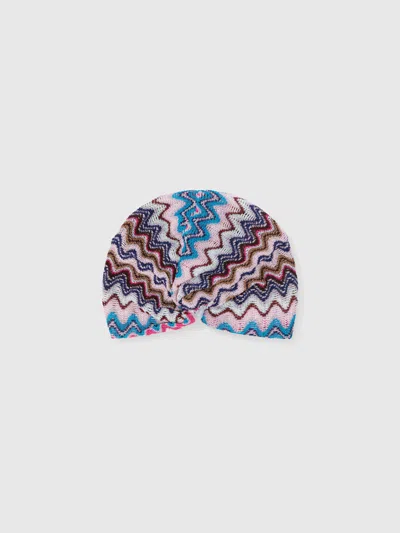 Missoni Chevron Viscose Turban In Multicoloured