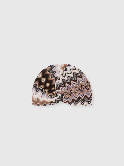 Missoni Chevron Viscose Turban In Multicoloured