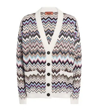 Missoni Chevron V-neck Cardigan In Multi