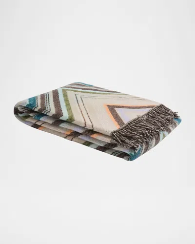 Missoni Chevron Wool-blend Throw, 98" X 100" In Neutral