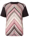 Missoni Chevron-woven T-shirt In Black