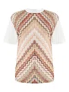 Missoni Chevron-woven T-shirt In White
