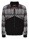 Missoni Bomberjacke Mit Zickzack-einsatz Aus Wollmischung In Brown