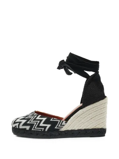 Pre-owned Missoni Chevron-design Espadrilles In Black